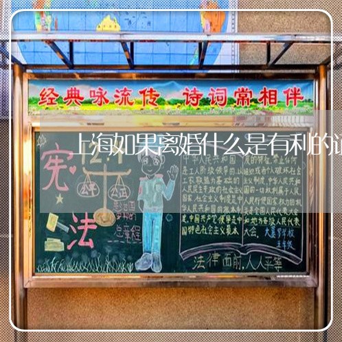 上海如果离婚什么是有利的证据/2023060282825 上海如果离婚什么是有利的证据/2023060282825