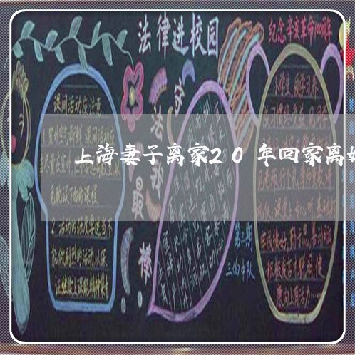 上海妻子离家20年回家离婚/2023032821673 上海妻子离家20年回家离婚/2023032821673