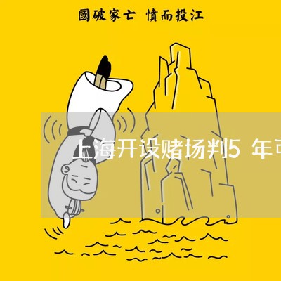 上海开设赌场判5年可缓刑吗/2023032613047