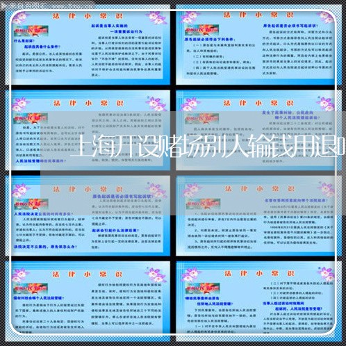 上海开设赌场别人输钱用退吗/2023032651491