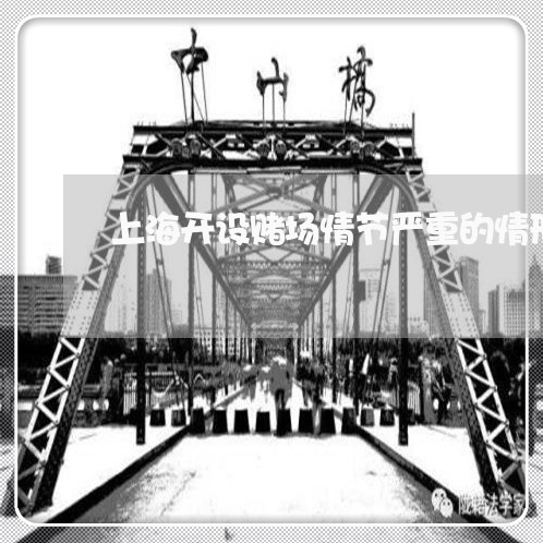 上海开设赌场情节严重的情形/2023032661484