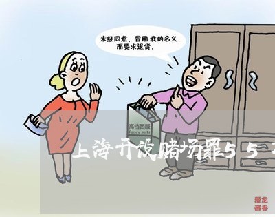 上海开设赌场罪55万的案例/2023032718370 上海开设赌场罪55万的案例/2023032718370