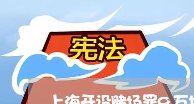 上海开设赌场罪9万块判多久/2023032705037