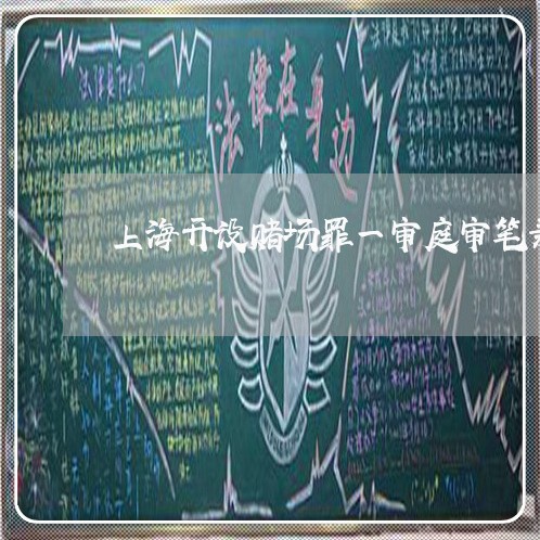 上海开设赌场罪一审庭审笔录/2023032705027