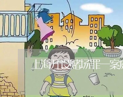 上海开设赌场罪一案庭审记录/2023032740470