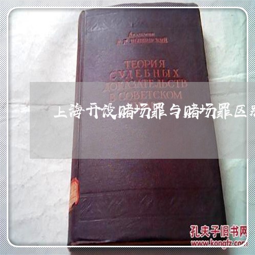 上海开设赌场罪与赌场罪区别/2023032784028