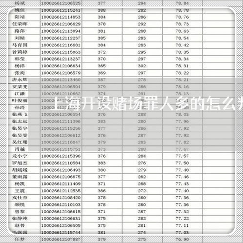 上海开设赌场罪人多的怎么判/2023032794915