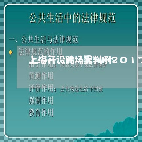 上海开设赌场罪判例2017/2023032672614