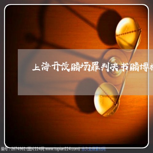 上海开设赌场罪判决书赌博机/2023032668271