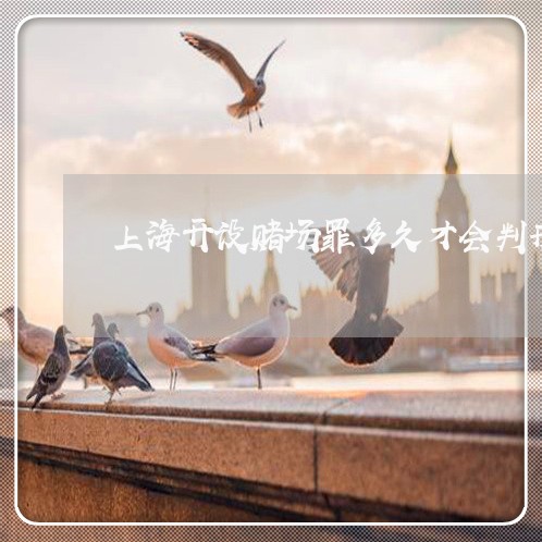 上海开设赌场罪多久才会判刑/2023032707360 上海开设赌场罪多久才会判刑/2023032707360