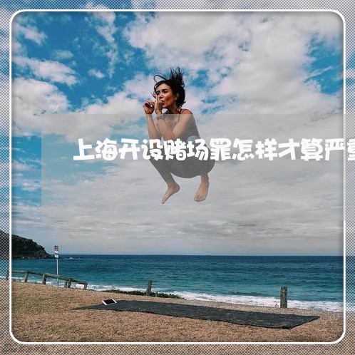 上海开设赌场罪怎样才算严重/2023032682594