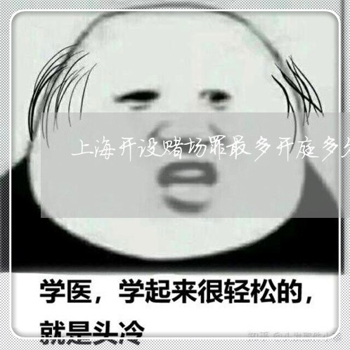 上海开设赌场罪最多开庭多久/2023032605035