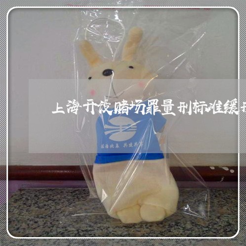 上海开设赌场罪量刑标准缓刑/2023032727259