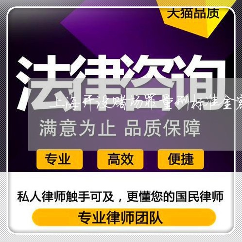 上海开设赌场罪量刑标准金额/2023032748272