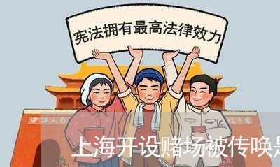 上海开设赌场被传唤是怎样的/2023032628162