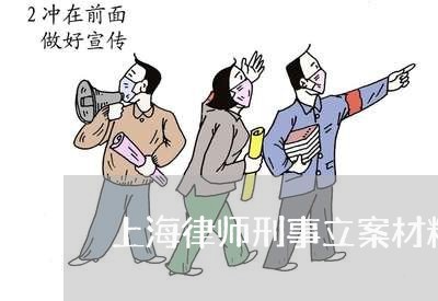 上海律师刑事立案材料怎么写/2023032772515 上海律师刑事立案材料怎么写/2023032772515