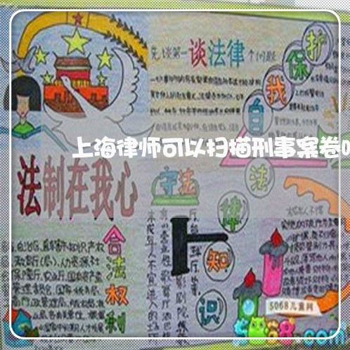 上海律师可以扫描刑事案卷吗/2023032695937