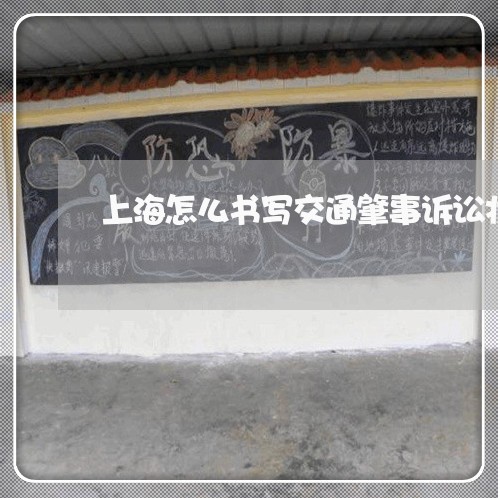 上海怎么书写交通肇事诉讼状/2023032660370 上海怎么书写交通肇事诉讼状/2023032660370
