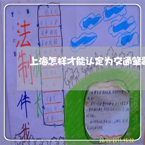 上海怎样才能认定为交通肇事/2023032782613 上海怎样才能认定为交通肇事/2023032782613