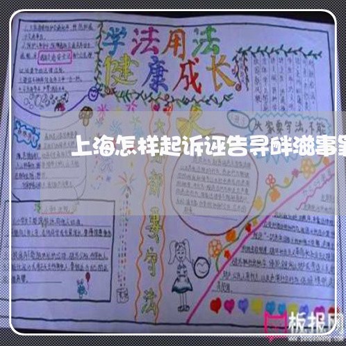 上海怎样起诉诬告寻衅滋事罪/2023032669501