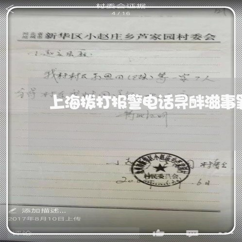 上海拨打报警电话寻衅滋事罪/2023032694613
