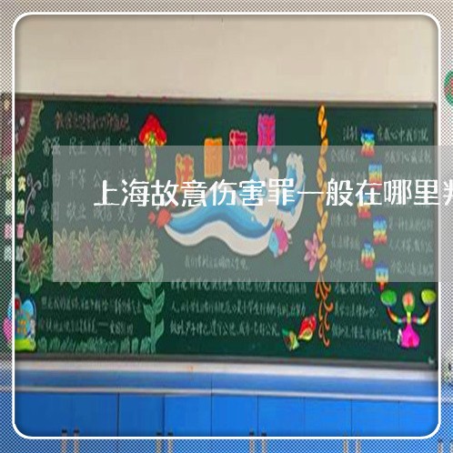 上海故意伤害罪一般在哪里判/2023032693049 上海故意伤害罪一般在哪里判/2023032693049