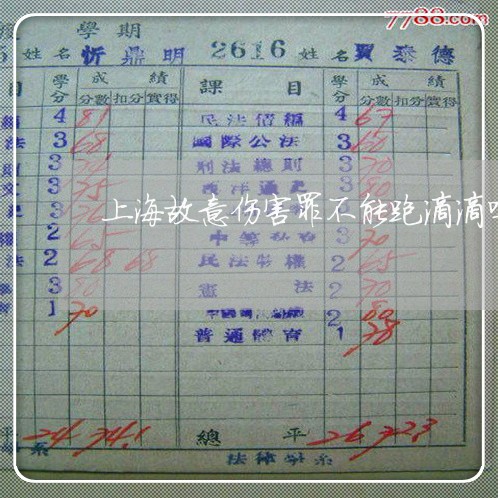 上海故意伤害罪不能跑滴滴吗/2023032643804