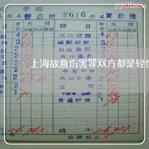 上海故意伤害罪双方都是轻伤/2023032622682