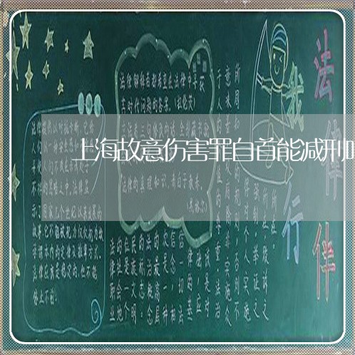上海故意伤害罪自首能减刑吗/2023032626958