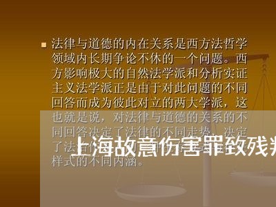 上海故意伤害罪致残判处死刑/2023032660471