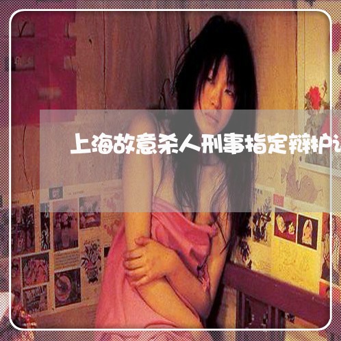 上海故意杀人刑事指定辩护词/2023032683935
