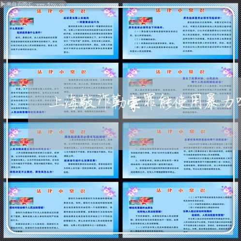 上海敲诈勒索罪能使用暴力吗/2023032682806
