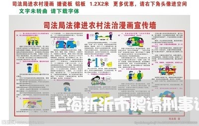 上海新沂市聘请刑事诉讼律师/2023032649502