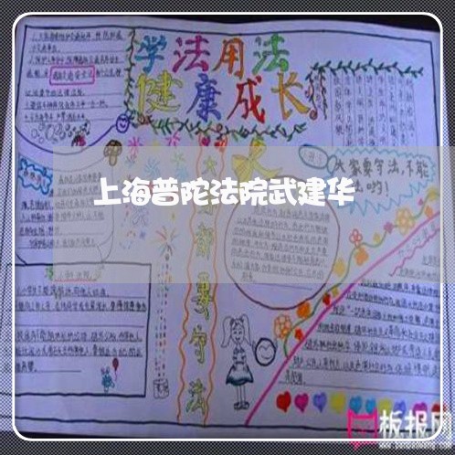 上海普陀法院武建华
