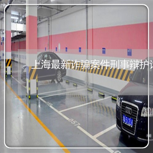 上海最新诈骗案件刑事辩护词/2023032607969