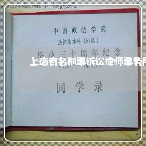 上海有名刑事诉讼律师事务所/2023032651726