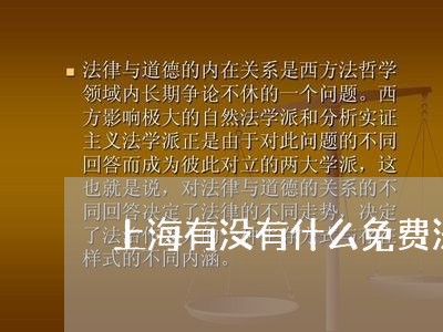 上海有没有什么免费法律咨询