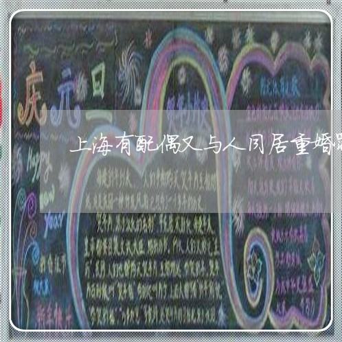 上海有配偶又与人同居重婚罪/2023032678492