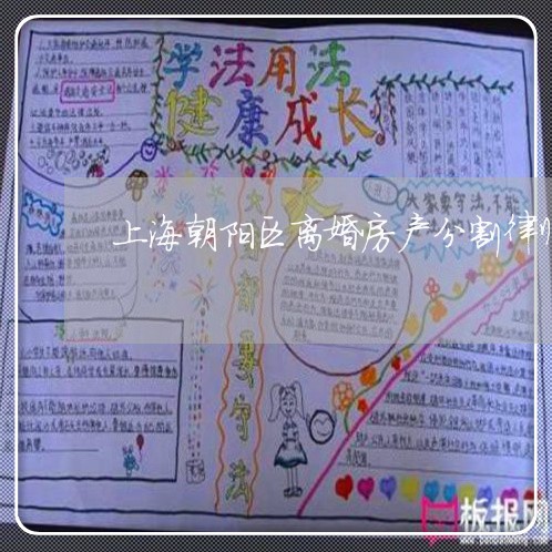 上海朝阳区离婚房产分割律师/2023032683725