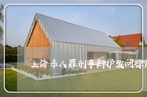 上海杀人罪刑事辩护发问律师/2023032560503