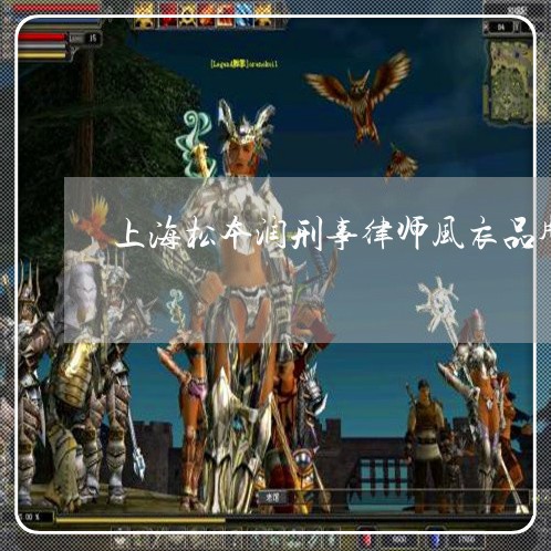 上海松本润刑事律师风衣品牌/2023032561371