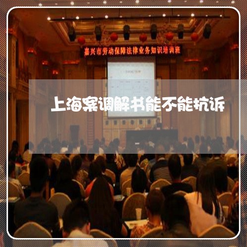上海案调解书能不能抗诉/2023032461382