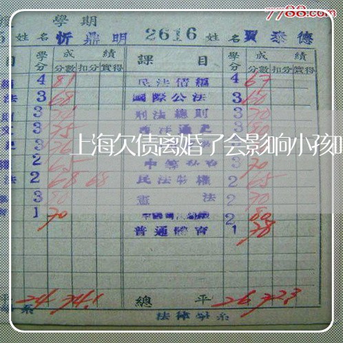 上海欠债离婚了会影响小孩吗/2023032517360 上海欠债离婚了会影响小孩吗/2023032517360