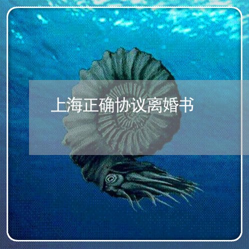 上海正确协议离婚书/2023032605026