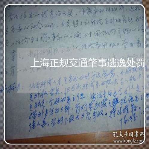 上海正规交通肇事逃逸处罚/2023032359702