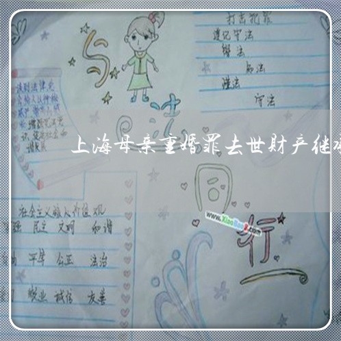 上海母亲重婚罪去世财产继承/2023032504947