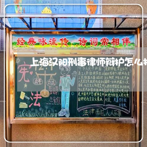 上海汉阳刑事律师辩护怎么找/2023032567303