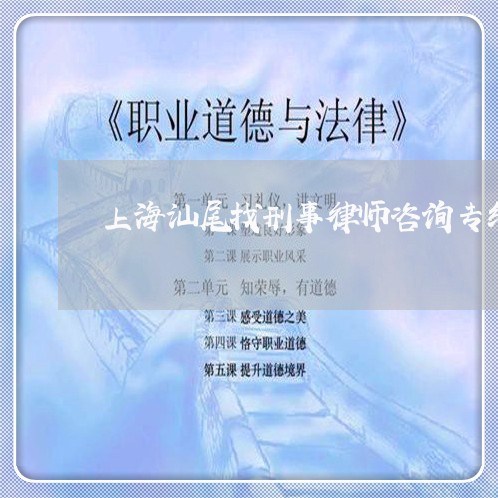 上海汕尾找刑事律师咨询专线/2023032585047
