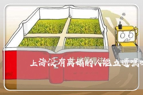 上海没有离婚的人能立遗嘱吗/2023032525160