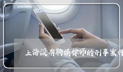 上海没有聘请律师的刑事案件/2023032550383